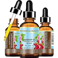 ROSEHIP OIL Pure Natural Refined Undiluted for Face, Body, Hair and Nail Care. 1 Fl.oz.- 30 ml Anti-Aging Moisturizer Hydration Facial Oil