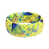 Groove Life Guy Harvey Silicone Ring - Breathable Rubber Wedding Rings for Men, Lifetime Coverage, Unique Design, Comfort Fit Ring