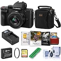Panasonic Lumix DC-G100 Mirrorless Camera Black with G Vario 12-32mm f/3.5-5.6 AS Lens - Bundle With 32GB SDHC Card, Soulder Bag, Spare Battery, Compact Charger, 37mm UV Filter, Mac Software, And More