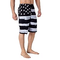 US Apparel Licensed-Mart Men's American Flag Inspired Board Shorts