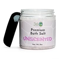 Unscented Salt Scrub for All Skin Types - Detox, Exfoliate, Moisturize & Nourish with Natural Ingredients - Perfect for Face, Body, & Feet - Cruelty-free & Vegan Bath Soak