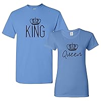 King and Queen - Couple Engagement Wedding Mens & Womens T Shirt Bundle