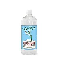 Rebel Green Fruit & Veggie Wash - Natural Produce Wash - Plant-Based Vegetable Wash - Fruit and Vegetable Wash with No Aftertaste - Sustainable Food Wash - (34oz Refill Bottle)