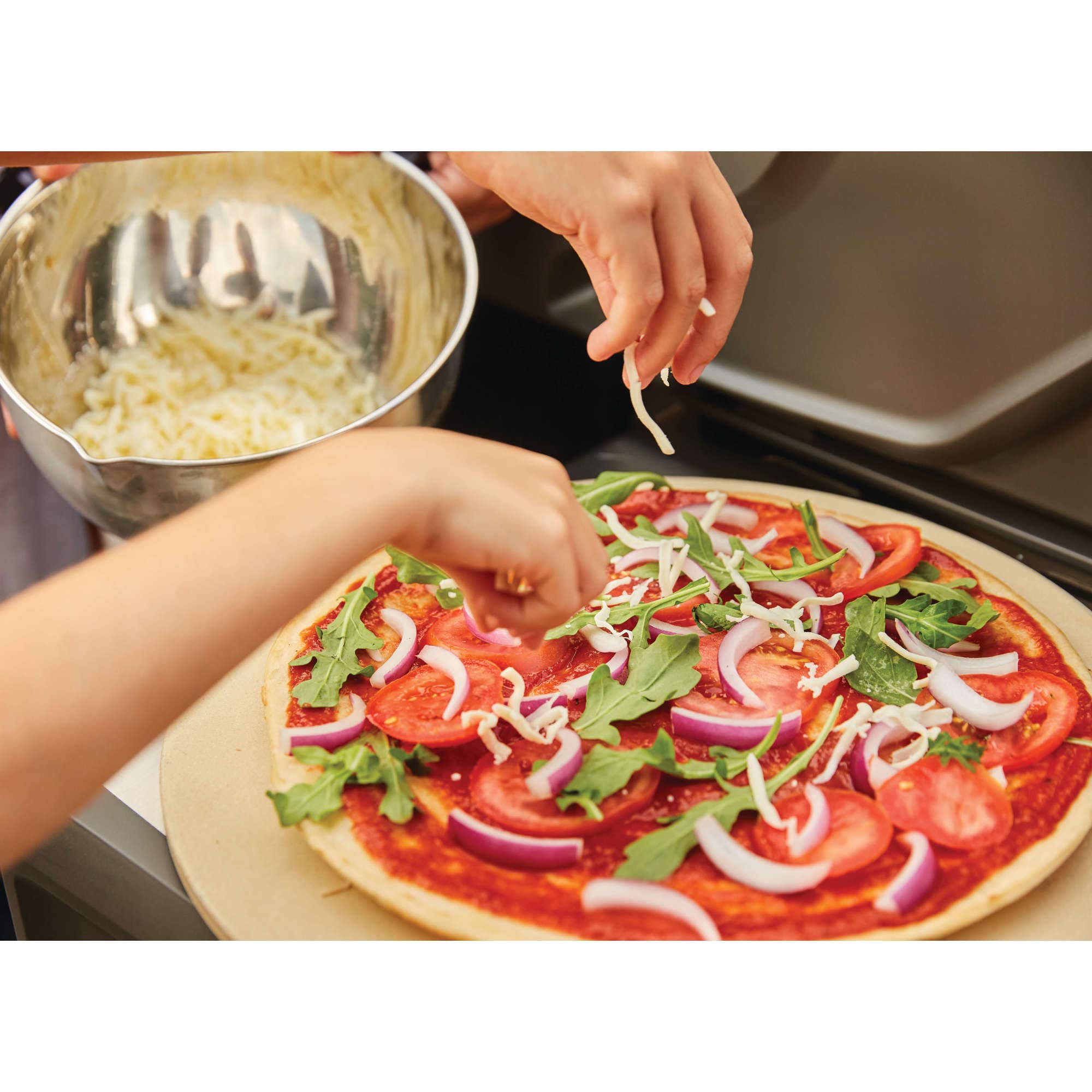 Napoleon Personal Sized Pizza Baking Stone Set - BBQ Grill Accessories, Two 10-inch Personal Pizza Baking Stones, Stone Oven Pizza, Pizzaria Results, Easy To Use, Use In BBQ Grill or Oven