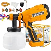Paint Sprayer, 700W Paint Gun with 6 Copper Nozzles and 3 Patterns, Paint Sprayers for Home Interior and Exterior, Furniture, Fences, Walls, Decks, Garage Doors, Crafts Etc. WSG10A