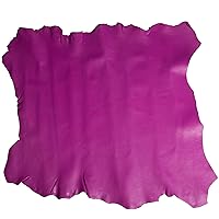 WUTA Goat Leather Skin Natural Vegetable Tanned Goatskin Whole Goat Skin Genuine Leather NO Holes & Cuts for Arts and Crafts (7 sq. ft, Purple)
