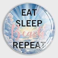 Eat Sleep Beach Repeat Refrigerator Magnets Small Magnets Gift for Mother Day Glass Cute Fridge Magnets Decorative Magnets for Fridge Cute Decor for Home Kitchen