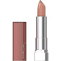 Maybelline Color Sensational Lipstick, Lip Makeup, Cream Finish, Hydrating Lipstick, Nude, Pink, Red, Plum Lip Color, Truffle Tease, 0.15 oz; (Packaging May Vary)