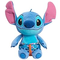 Disney’s Lilo & Stitch 7.5 Inch Stitch Plushie Stuffed Animal, Topical Theme, Alien, Kids Toys for Ages 2 Up by Just Play