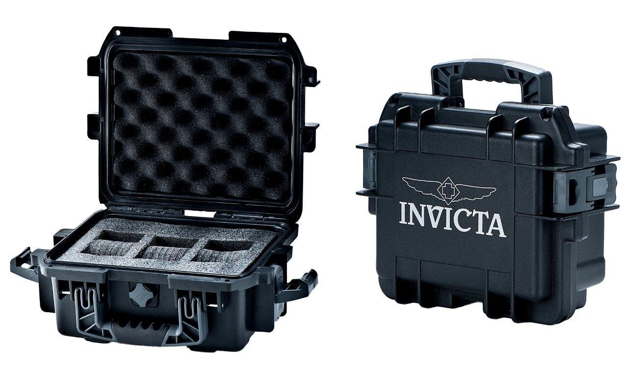 Invicta DC3BLK Black 3-slot Watch Collectors Case
