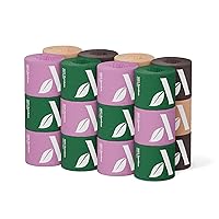 Amazon Aware 100% Bamboo 3-Ply Toilet Paper, Unscented, 24 Rolls, FSC Certified, 350 Sheets, 8400 Count, Pack of 24, Plastic-Free