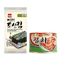 Wang Korean Roasted Seaweed Snack,Canned Kimchi