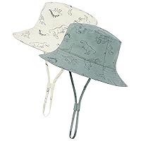 Durio Baby Toddler Sun Hat Kids Bucket Hats UPF 50+ Sun Protection Summer Beach Hat for Infant Baby Boy Girl Gifts 2Pack