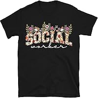 Floral Social Worker Shirt, School Counselor Sweatshirts, Therapist Sweaters, Social Worker School Shirt Gift For Social Worker