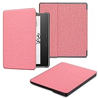 ALMIGHTY Fabric Case for Kindle Oasis (10th Generation, 2019 Release and 9th Generation, 2017 Release) - Slim Cover with Auto Wake/Sleep, Pink
