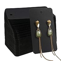Earring Card Holder Earring Display Cards Hanging Earring, Kraft Paper Tags, 256 Pack, 3.5 x 2 Inches (Black)