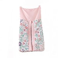 1 PC Pink Floral Cot Diaper Organizer Bag Baby Girl Pink White Rose Flower Crib Diaper Holder Bag