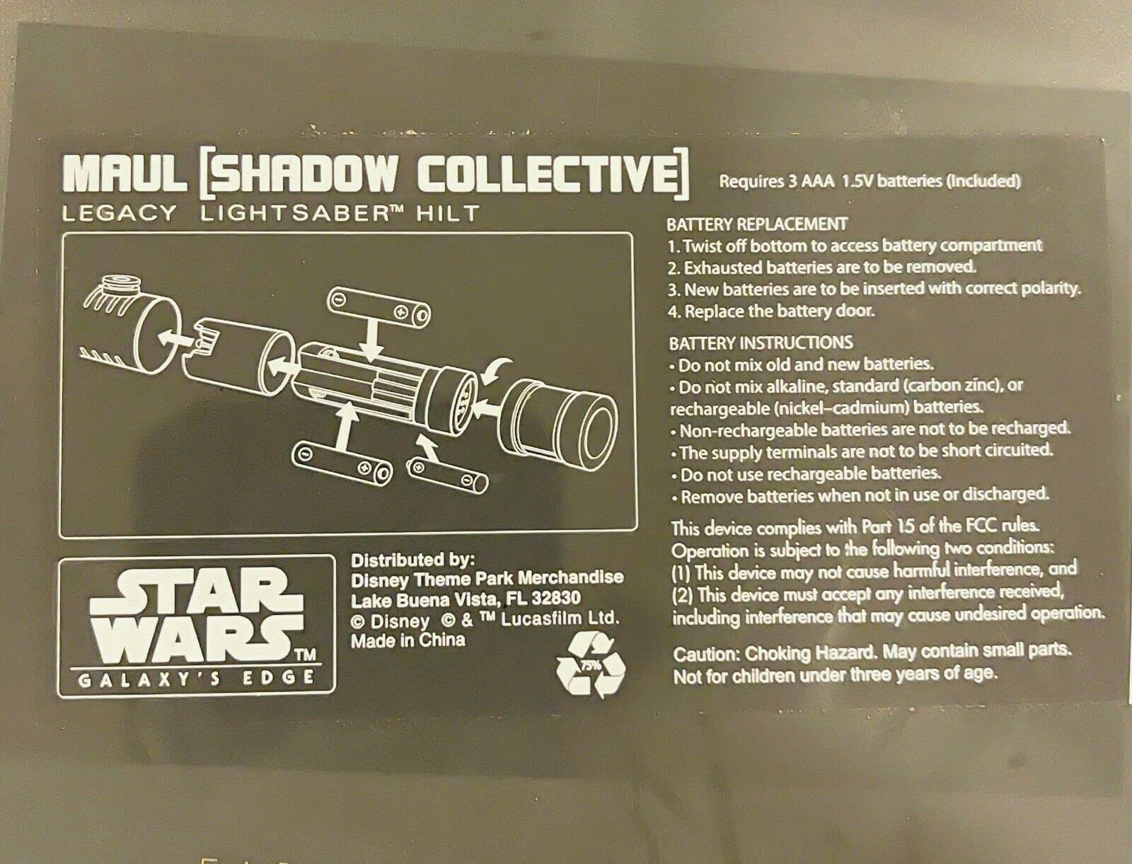 Galaxy's Edge Star Wars Darth Maul Shadow Collective Legacy Lightsaber Hilt
