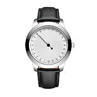 24 Hour Business Watch for Men Swiss Quartz Movement Waterproof Wrist Watch with Soft and Comfortable Black Genuine Strap.