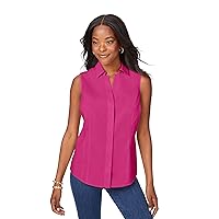 Foxcroft Women's Taylor Sleeveless Stretch Solid Blouse