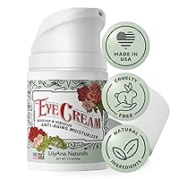 LilyAna Naturals Eye Cream - 2-Month Supply - Made in USA, Eye Cream for Dark Circles and Puffiness, Under Eye Cream, Anti Aging Eye Cream, Improve the look of Fine Lines and Wrinkles, Rosehip and Hibiscus Botanicals - 1.7oz (1-Pack)
