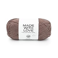 Lion Brand Yarn Tom Daley-The Cottony One Yarn, 1 Pack, Hot Cocoa
