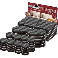 Yelanon Non Slip Furniture Pads -56 pcs（1+2）” Furniture Grippers, Non Skid Furniture Legs,Self Adhesive Rubber Furniture Feet, Anti Slide Furniture Hardwood Floor Protector for Keep Couch Stoppers