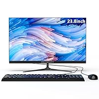All-in-One Desktop Computer Celeron N5095 2.9Ghz All-in-One PC 23 inch 8GB RAM 512GB SSD 1920 * 1080 IPS Display Desktop Computer with Dual-Band WiFi & Bluetooth,Keyboard and Mouse