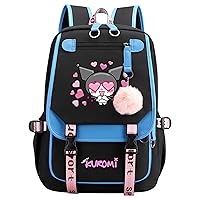 Bookbag with USB Charger Port Casual Laptop Bag Anime Graphic Travel Daypack