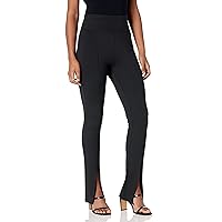 The Drop Women's Uma High-Rise Fitted Slit Front Pull-On Pant