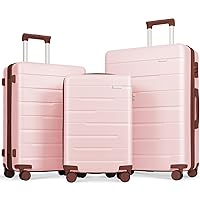 3 Piece Suitcase Set, Pink