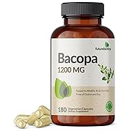 Futurebiotics Bacopa 1200 MG Supports Healthy Brain Function Non-GMO, 180 Vegetarian Capsules