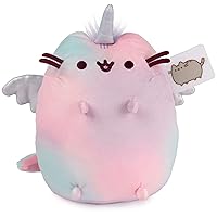 GUND Pusheen Magic Swirl Pusheenicorn Plush Cat Stuffed Animal for Ages 8 and Up, Pink/Blue/Purple, 9.5”