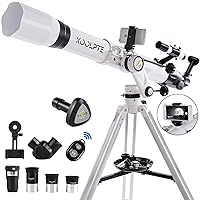 Telescope with Digital Eyepiece - Astronomy Refracting Telescope 90mm Aperture 900mm Vertisteel Altazimuth Mount, Compact and Powerful for Beginners,Professionals and Kids, Perfect for Observing White