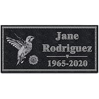 12x6 inches Personalized Human Memorial Stones, Black Granite Memorial Garden Stone Engraved with Human's Photo, Gifts for Someone Who Lost a Loved One, or Pet, Dog, Cat…