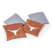 College Pro Football Texas Longhorns Dual-Sided Bean Bags by Wild Sports, 4 Pack - Premium Toss Bags for Cornhole Sets