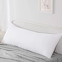 Acanva Fluffy Bed Sleeping Side Sleeper Body Pillow Insert, Full 20” x 54”, White