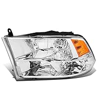 Auto Dynasty CH2502281 Factory Style Headlight Lamp Compatible with Dodge Ram 1500 2500 3500 4500 5500 2009-2018, Driver Left Side, Chrome Housing Amber Corner
