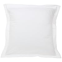 Poplin Tailored Pillow Sham, Euro, 26x26 inches, White