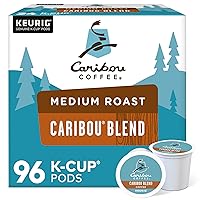 Caribou Coffee Caribou Blend, Single-Serve Keurig K-Cup Pods, Medium Roast Coffee, 24 Count (Pack of 4)