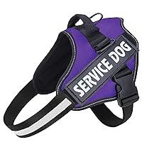 MUMUPET Service Dog Harness, No Pull Easy On and Off Pet Vest Harness, 3M Reflective Breathable & Easy Adjust Pet Halters with Nylon Handle - No More Tugging or Choking for Small Medium Large Dogs