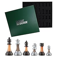 The Bobby Fischer® Series Metal & Acrylic Chess Pieces – 3.5 inch King by WE Games