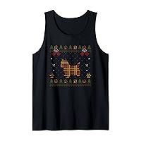 West Highland Terrier Red Plaid Dog Ugly Christmas Sweater Tank Top