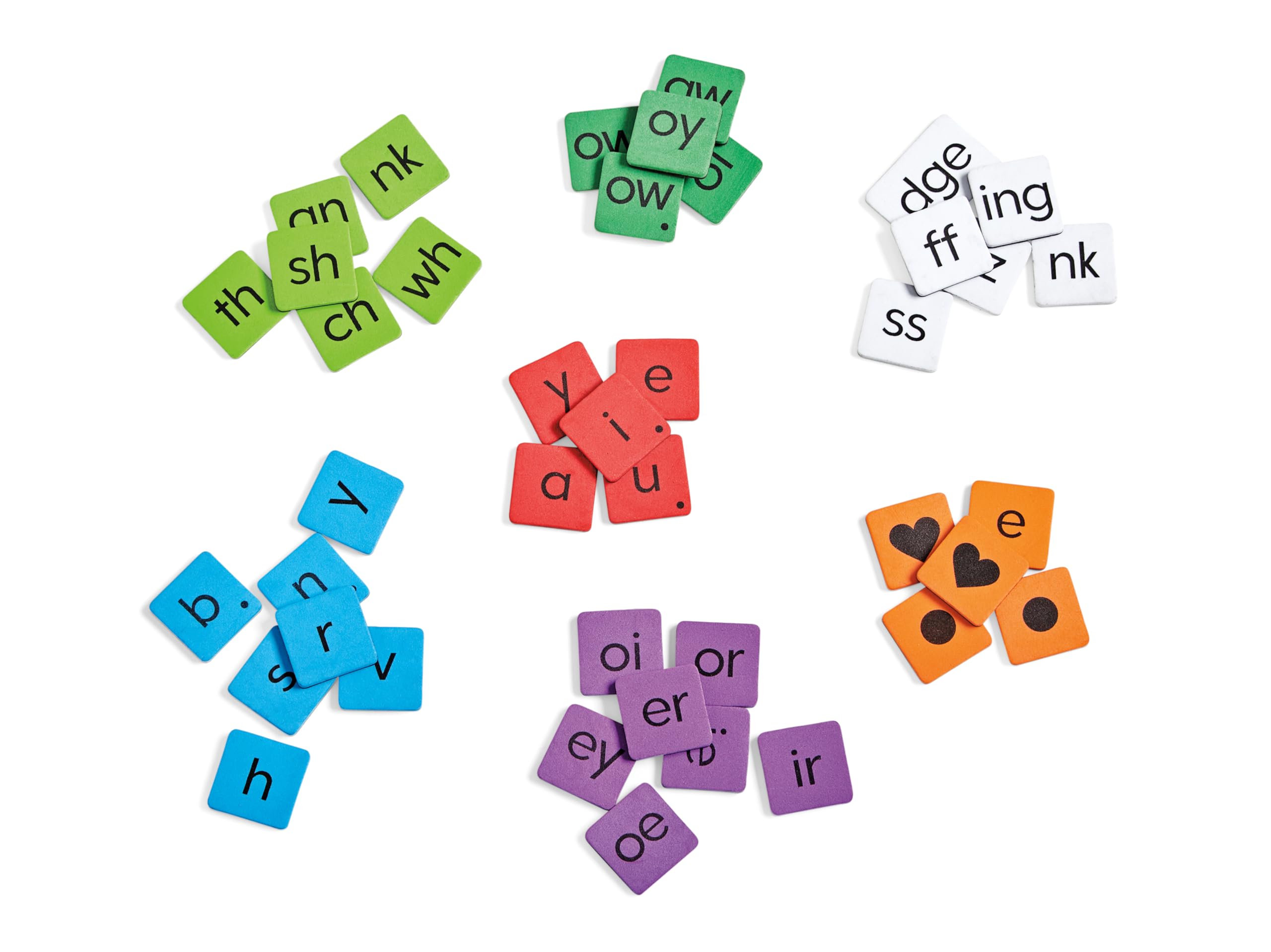 hand2mind Phonics Word-Building Magnetic Letter Tiles, Letter Recognition for Kindergarten, Letter Sounds, Phonics Manipulatives, Phonemic Awareness, Science of Reading Classroom Materials (Set of 6)