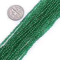 JOE FOREMAN 2mm Green Jade Round Natural Stone Beads for Jewelry Making Strand 15