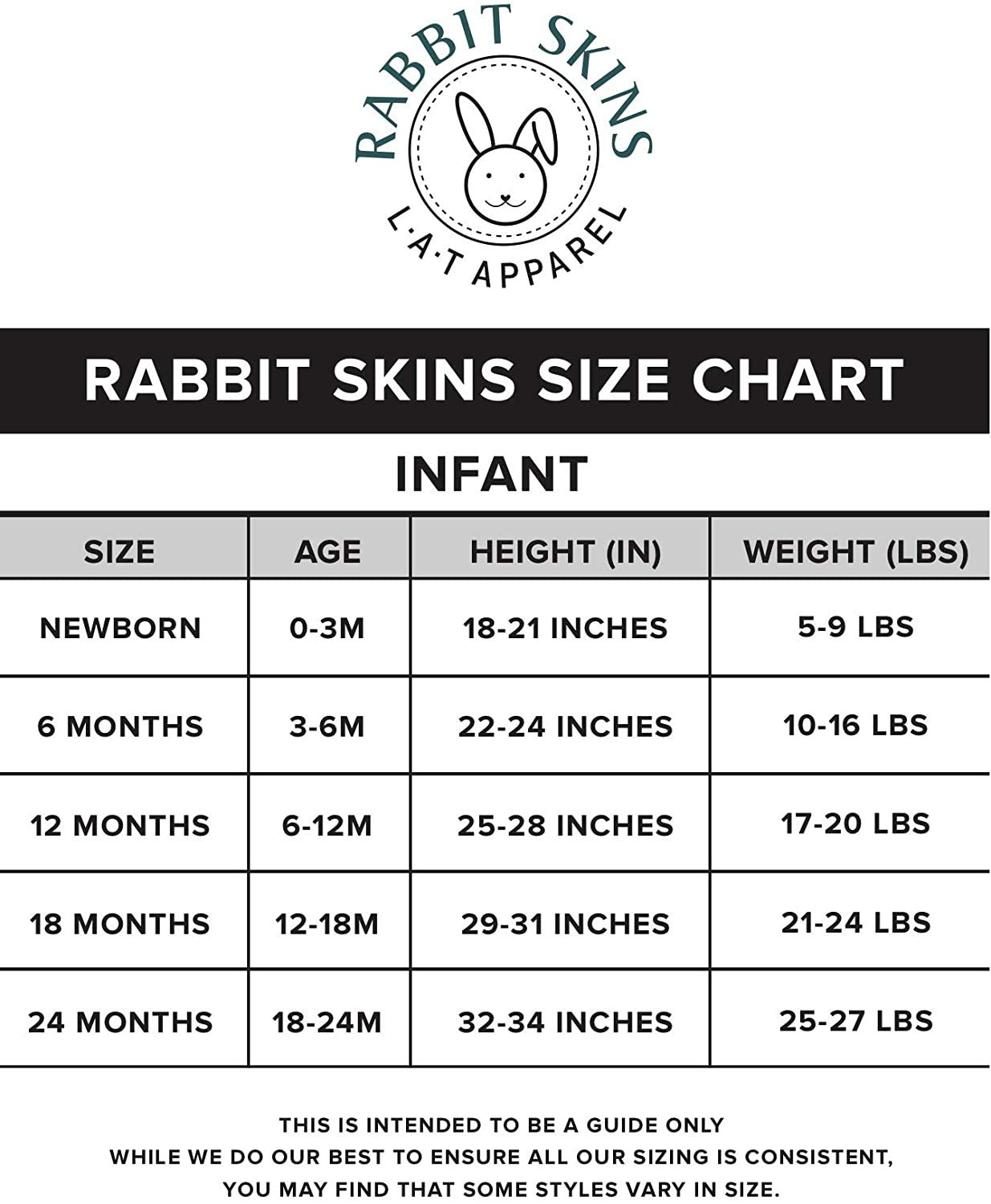 Rabbit Skins Rabbit Skins Baby Bodysuit Girl & Boy | Newborn 0-3 Months to 24 Month Toddler, Snap Easy Closure (4400)