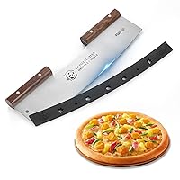 AILUROPODA Pizza Cutter Rocker with Protective Cover with Walnut Handles with LFGB Certification 14
