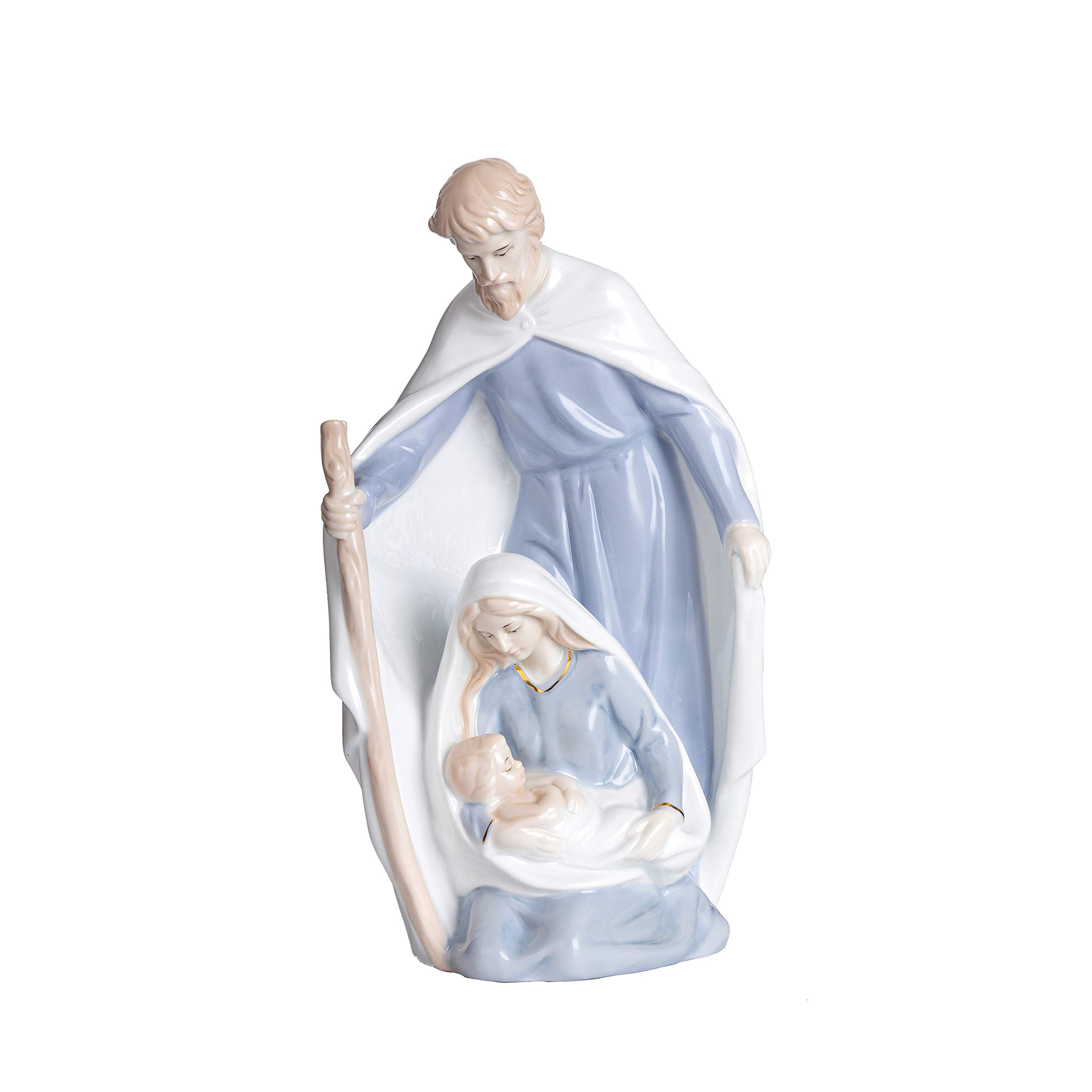 Holy Family Statue,11 inches Saint Joseph Statue, Full Foam Gift Box Packaging Ceramic Statue for Parents and Elders Who Love Religious Inspiration...