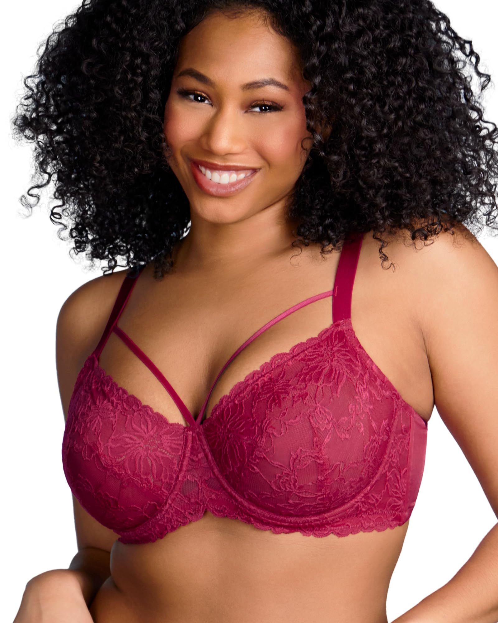  Womens Plus Size Minimizer Bras Full Coverage Lace Unlined  Underwire Bra B-K Cups White 38C