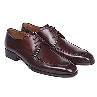 Paul Parkman Brown & Bordeaux Leather Apron Derby Shoes (ID#33BRD92)